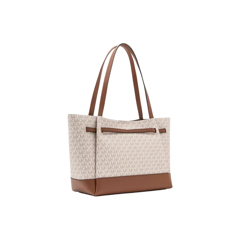 MICHAEL KORS Artificial Leather Tote Bag Shopping Bag Shoulder Bag Handbag Large Size Women's Vanilla & Acorn Brown-1