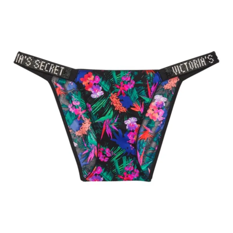 Victoria's Secret Underpants Women's 1 Pack Mixed Color Tropical Print-0