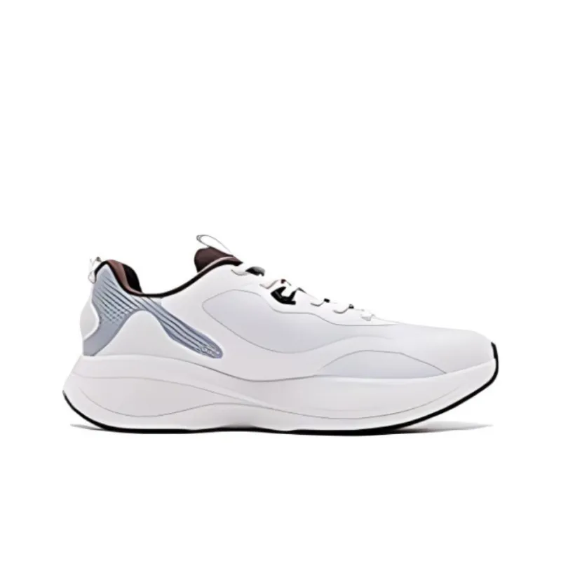 QIAODAN Cushioning Wear-Resistant Low-Top Running Shoes Men's Crescent Moon/Space Gray-1