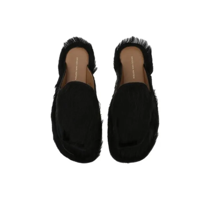 DRIES VAN NOTEN Wrap-toe Slippers Men's Black-3