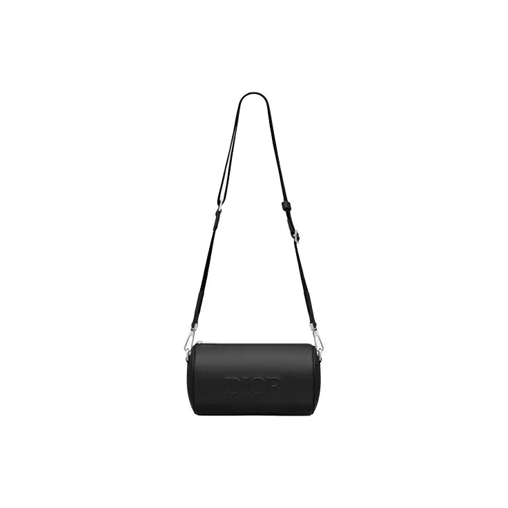 DIOR Roller Cow Leather Cylinder Bag, Messenger Bag, Crossbody Bag Men's Black-3