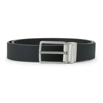 LACOSTE Logo engraved Leather Belt