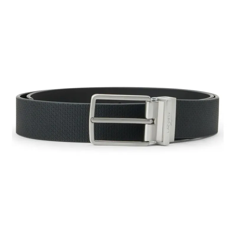 LACOSTE Logo engraved Leather Belt-0