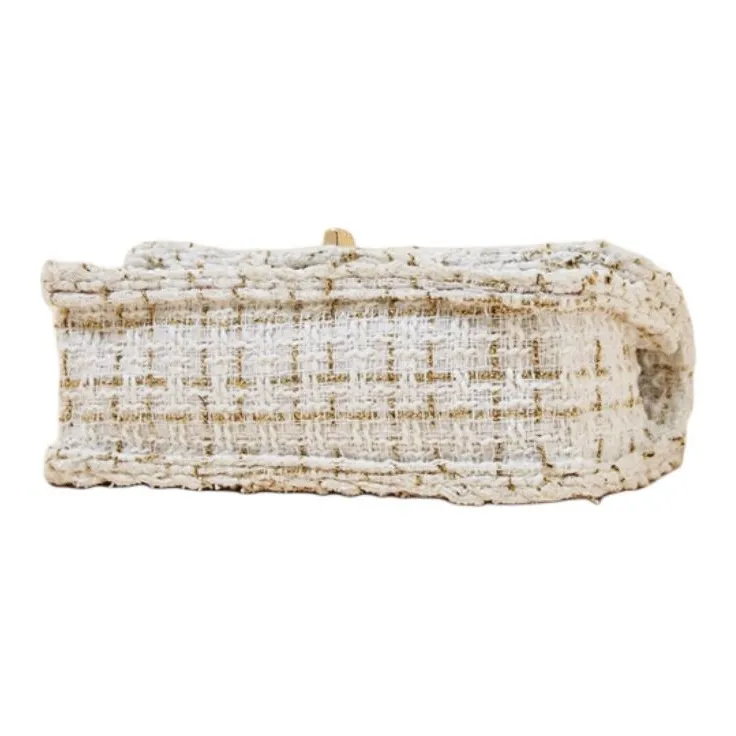 FOXER Fabric Trendy Elegant Travel Crossbody Shoulder Bag Small Square Small Size Women's White-8