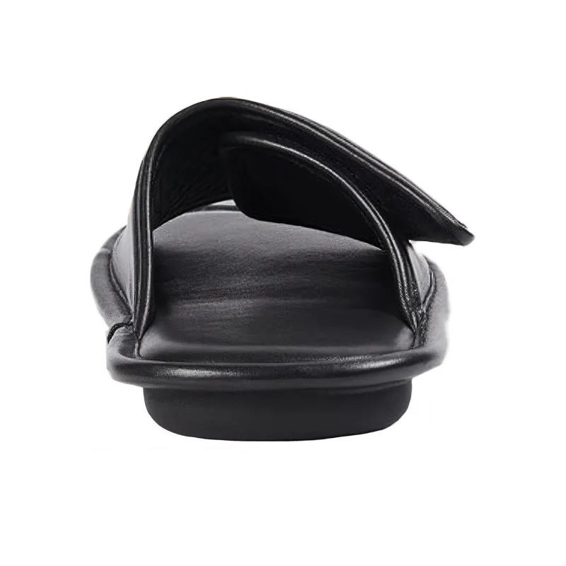 Balenciaga Home Small Cowhide Black Slippers-3