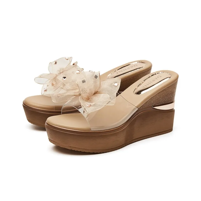DAPHNE Slide Slippers Women's Champagne-2