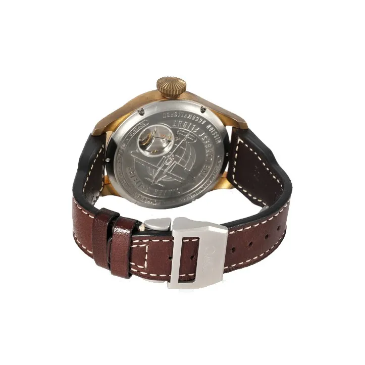 IWC PILOT Collection Manual Mechanical Movement Men's Watches Watch 46.2mm Green Dial Copper Watch Case-2