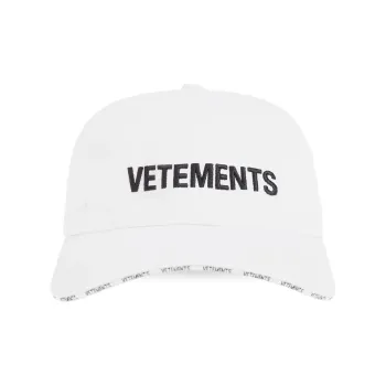 Vetements Logo Embroidered Curved-Peak Baseball Cap