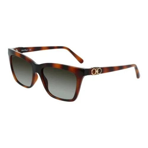 FERRAGAMO Plastic Square Sunglasses Women's Tortoiseshell