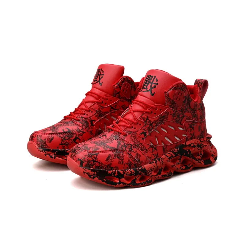 Black tailed Deer Slip Resistant And Breathable High Top Basketball Shoes Men's-10