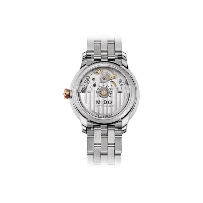 MIDO Baroncelli Automatic Mechanical Movement Women's Watch Watch 27.9mm White Dial-2