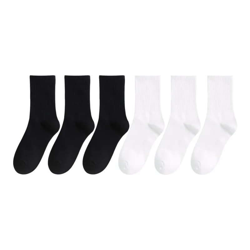 XXLLG Mid Calf Socks Unisex 6 Pack-0