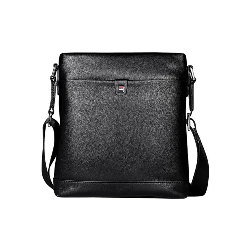 Old man's head Shoulder Bags Black