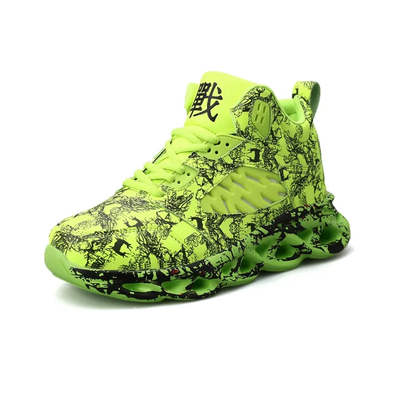 Black tailed Deer Slip Resistant And Breathable High Top Basketball Shoes Men's-15