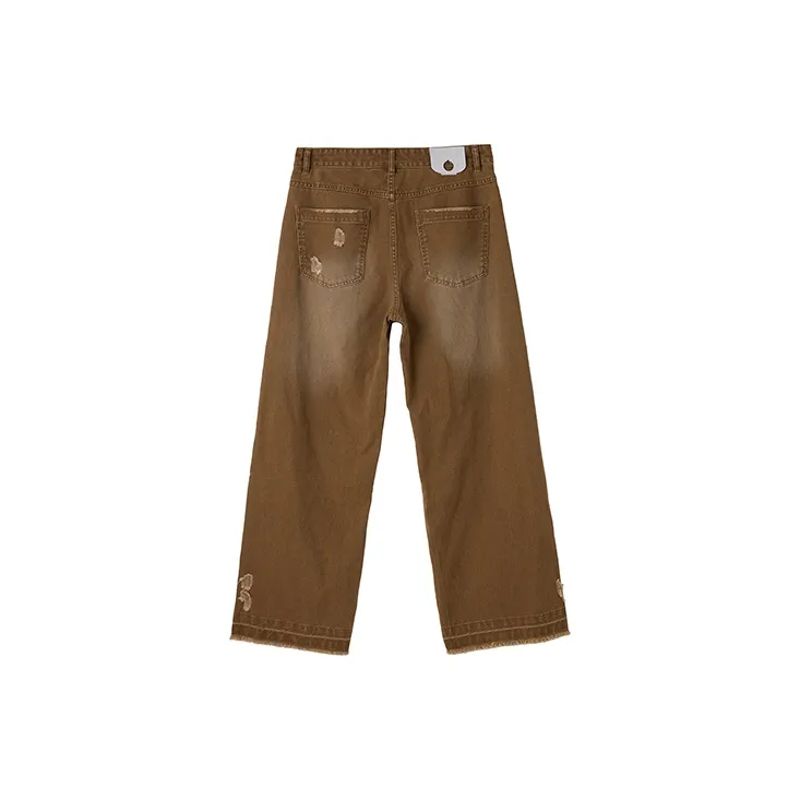 ROARINGWILD ARCH Casual Pants Unisex Brown-1