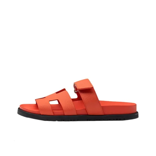 HERMES Slide Slippers Men's Orange