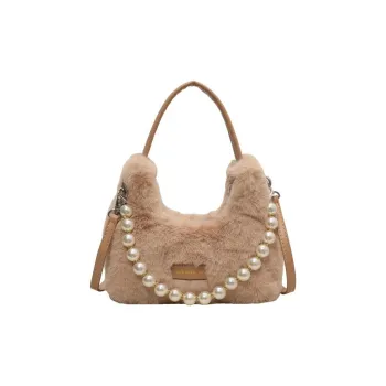 JANE KLAIN PU Laminated Textile Portable Shoulder Bag Crossbody Bag Handbag Regular Women's Ecru/Khaki