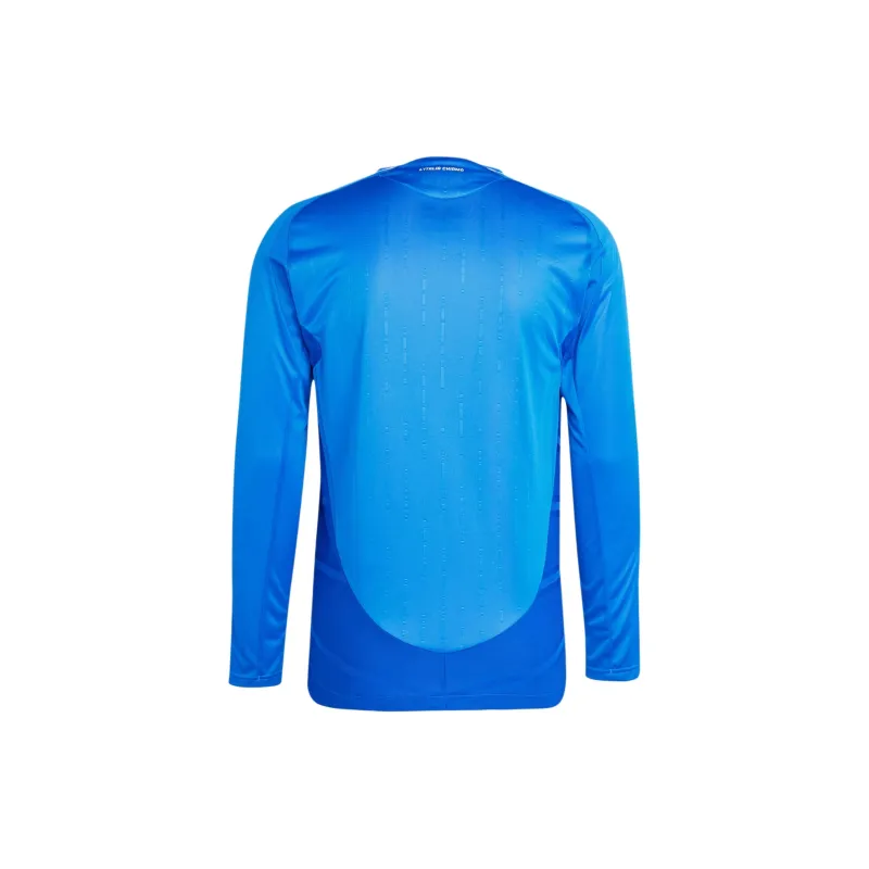 Adidas Italy 24 Long Sleeve Home Authentic Jersey Soccer Jerseys Italy Version Home Men's Blue-1