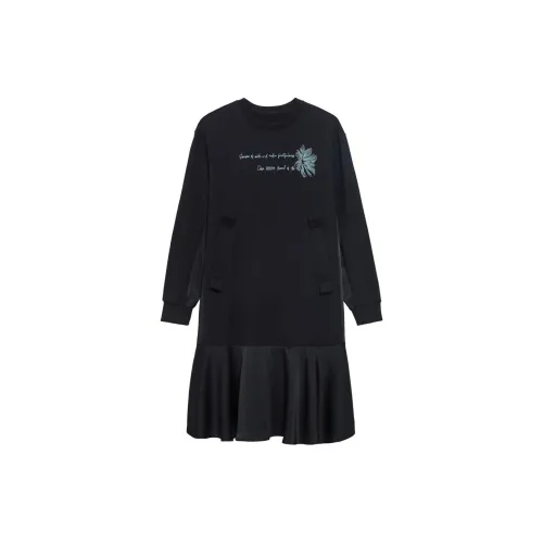 Asuka and new sake Long-Sleeved Dresses Women's Black