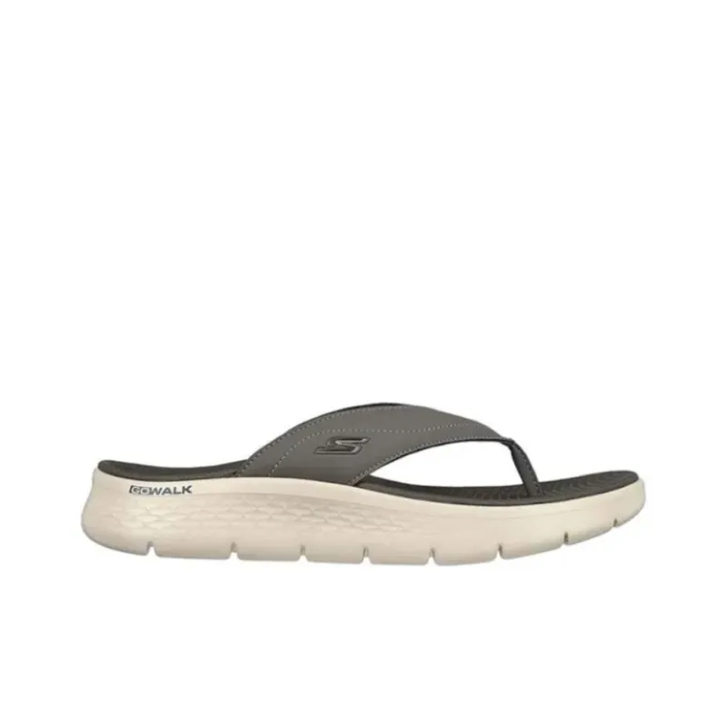 Skechers ON THE GO Rubber Sole Massage Flip Flops Men's Gray Brown-1