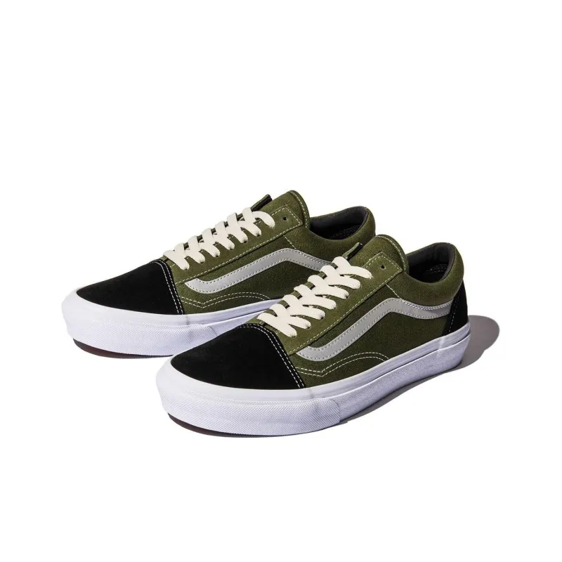 MIN NANO x Vans Old Skool Shock Absorbers Low Top Skateboard Shoes Men's Green Black White-1