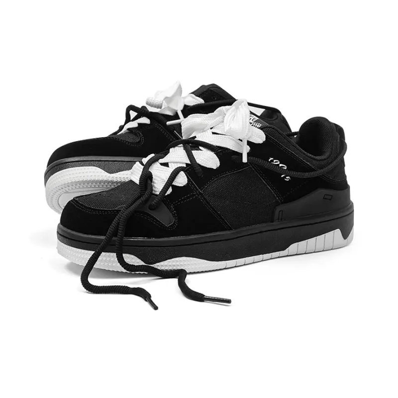12345 Lightweight And Wear resistant Low Top Casual Shoes Men's Black-3
