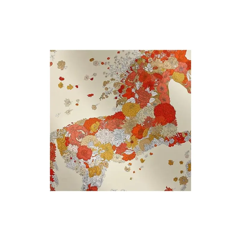 HERMES Silk Scarves Women's White-1