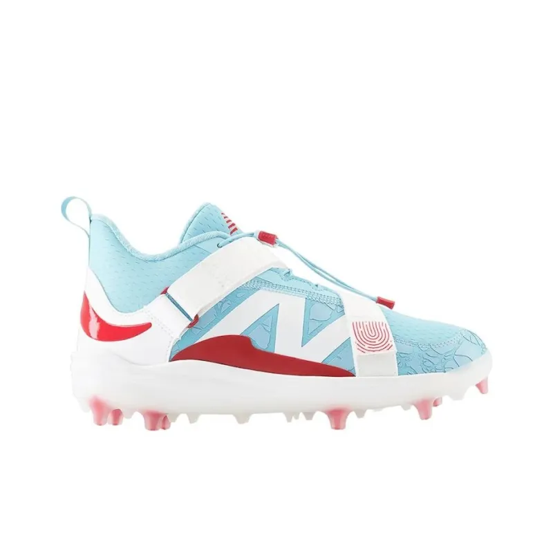 New Balance Lindor 2 Cleats 'Vintage Puerto Rico' Slip Resistant Low Top Training Shoes Men's White Red Blue-1