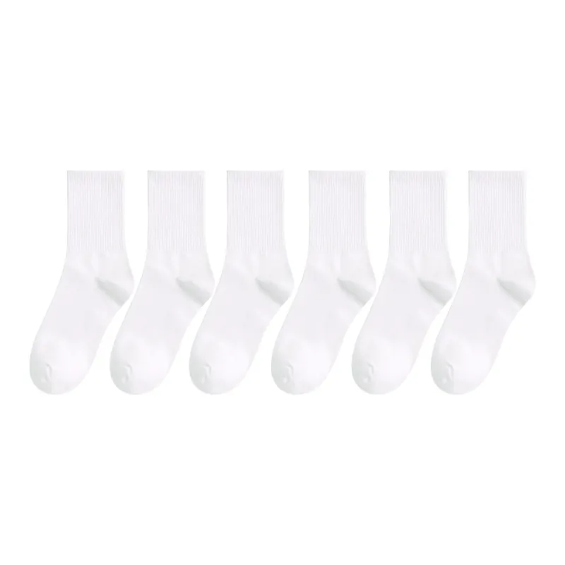 XXLLG Mid Calf Socks Unisex 6 Pack-12