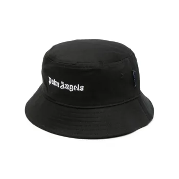 PALM ANGELS Logo Embroidered Bucket Hat