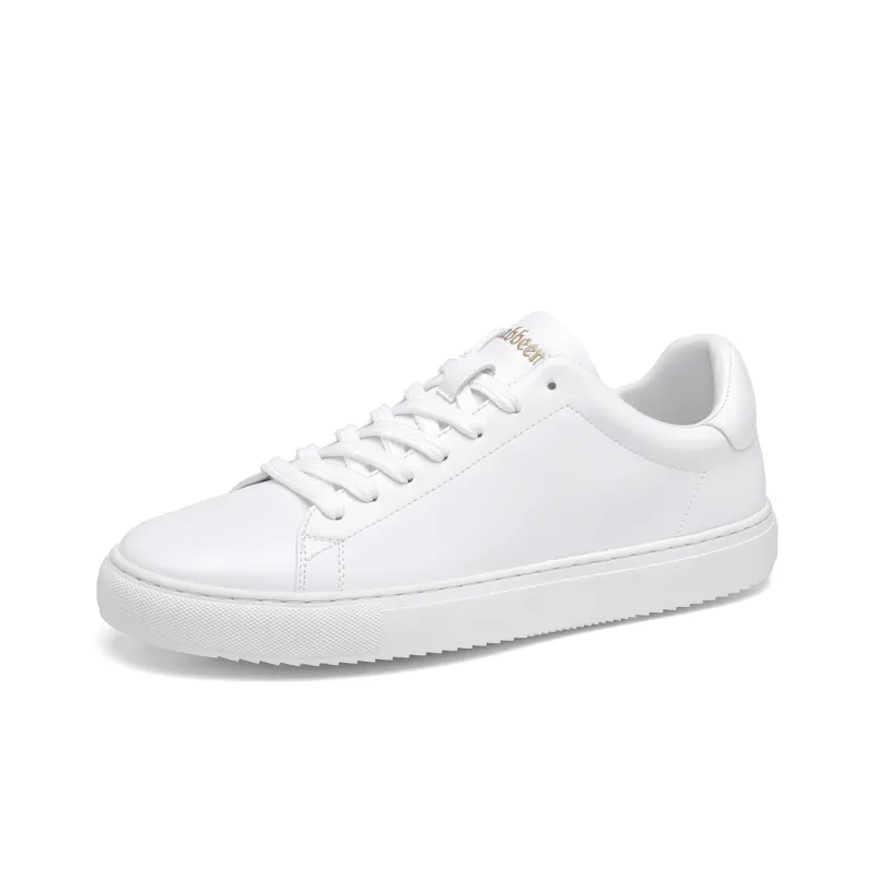 Cabbeen Lightweight And Breathable Low Top Trendy Casual Skateboard Shoes Men's White-1