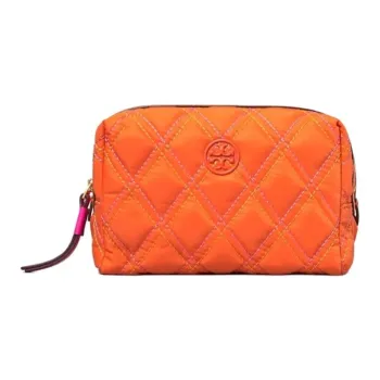 TORY BURCH Perry Nylon Makeup Bag Women's Orange