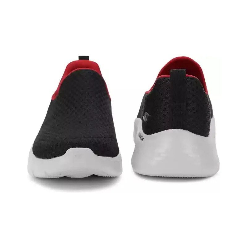 Skechers Cushioning Wear Resistant Low Top Casual Shoes Men's Black Red-4