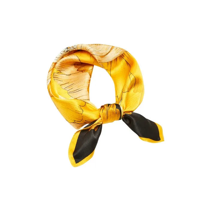 Narandu Silk Scarves Women's Turquoise, Yellow-1