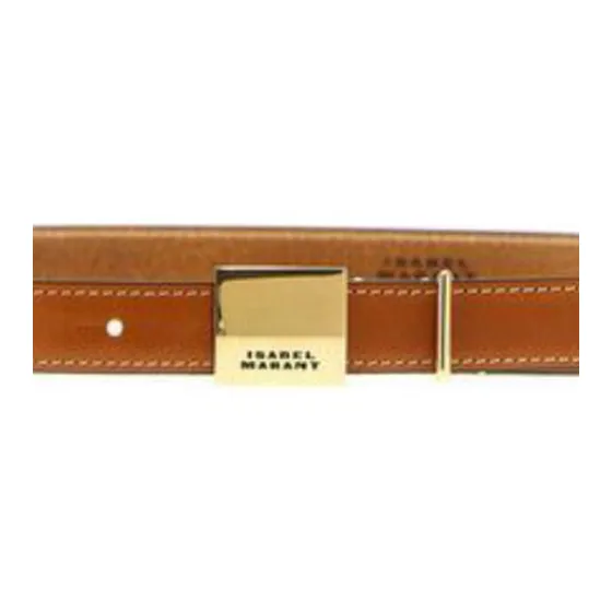 ISABEL MARANT Lowell Logo Engraved Buckle Belt-2
