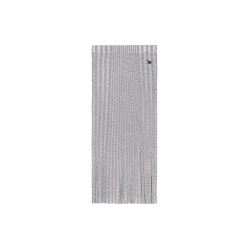 Maison Kitsune BABY FOX Series Casual Long Skirts Women's Gray