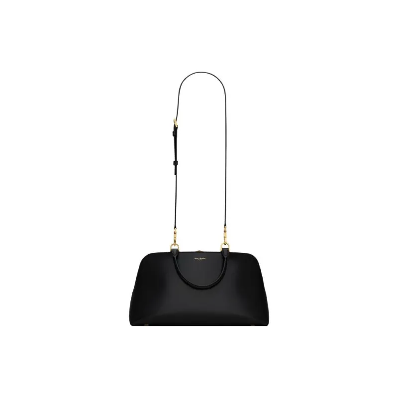 SAINT LAURENT Calfskin One Shoulder Handbag Trumpets Women's Black-3