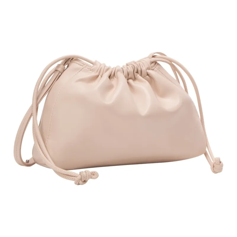 CALVIN KLEIN Synthetic Material Cream Puff Shoulder Bag Women's Egg Shell Yellow-2