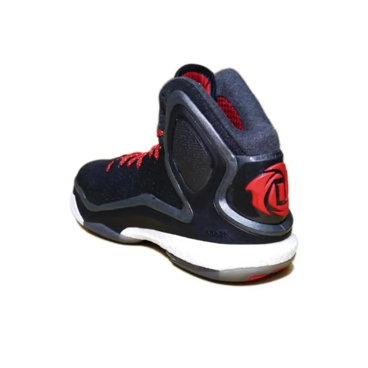 Adidas D Rose 5 Boost Cushioning, Wear Resistant Low Top Basketball Shoes Unisex Black Red-4