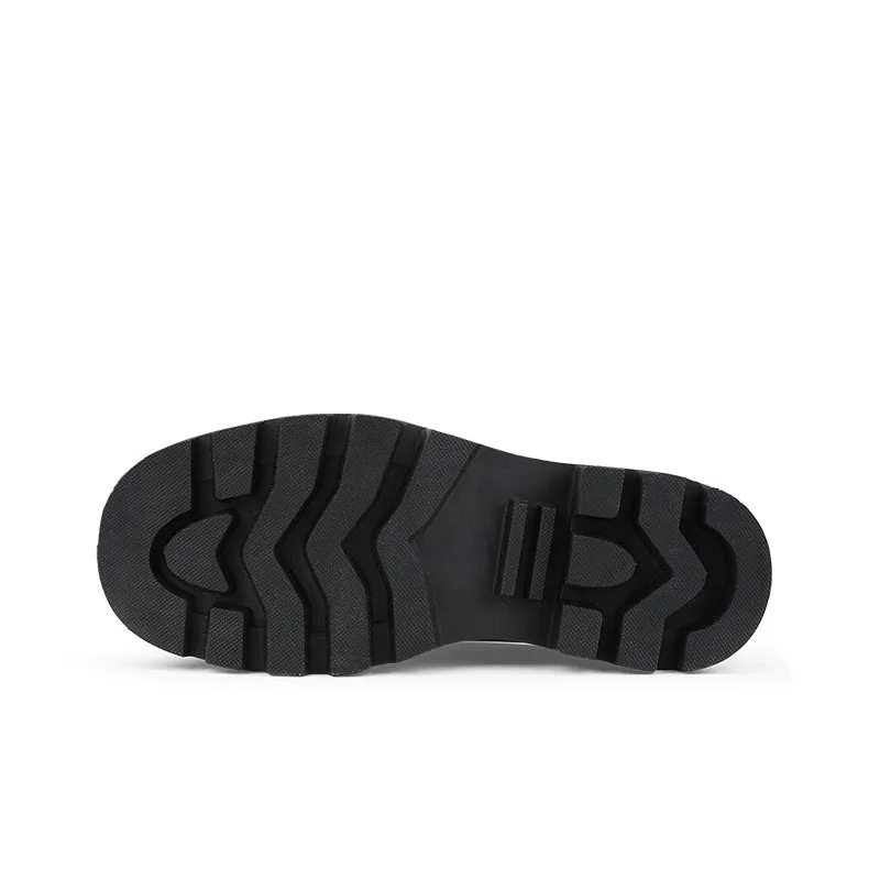 HANQIAORIJI Rebirth Slip Resistant Lightweight Sandal Derby Closed Toe Slippers 4cm Men's Black-7