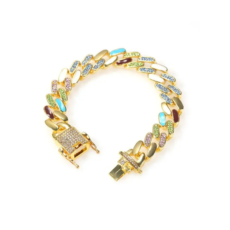 Inkopper Men Hiphop Bracelet Cuban HPC-0
