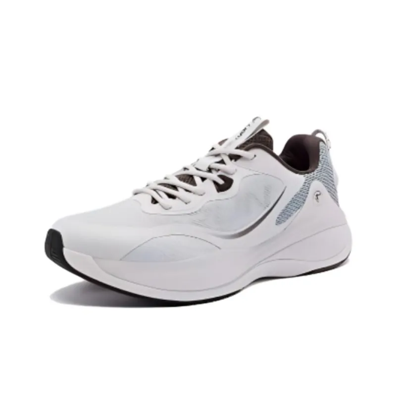 QIAODAN Cushioning Wear-Resistant Low-Top Running Shoes Men's Crescent Moon/Space Gray-0