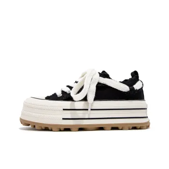 FALLINMISS Stud Shoe Collection Lightweight Height Increasing Low Top Canvas Shoes Women's