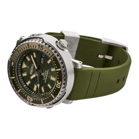 SEIKO Presage Series Mechanical Movement Silicone Strap Watch Men's Watches Black Dial SRPF83K1-1