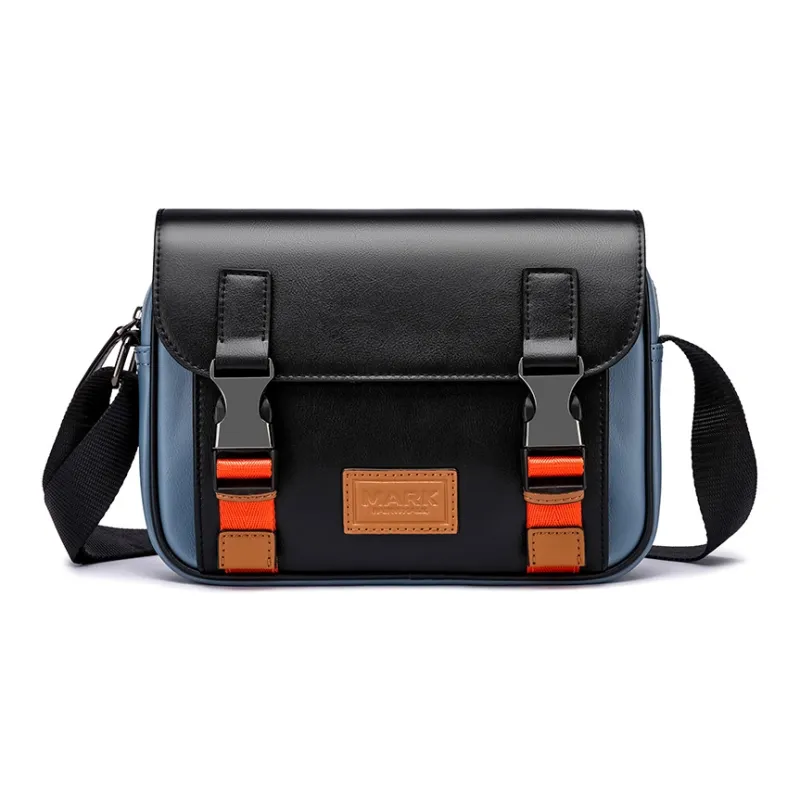 FAIRWHALE PVC Shoulder Bag, Crossbody Bag, Messenger Bag Small Size Unisex Lead Gray, Apricot, Ecru-34