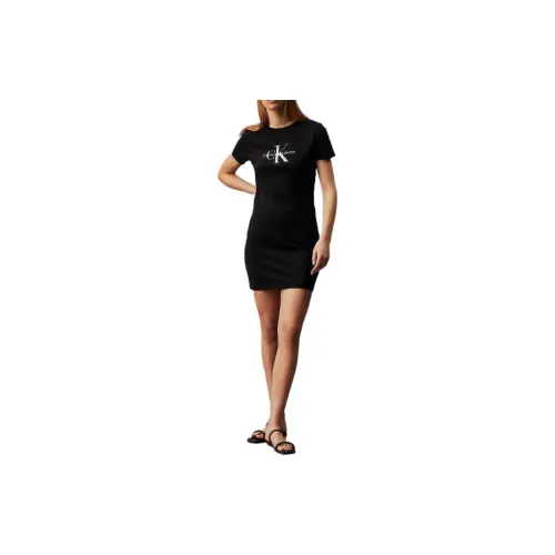 Calvin Klein Short-Sleeved Dresses Women's Black