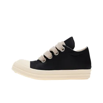 Rick Owens DRKSHDW Low Top Fatty Ding Skateboard Shoes Women's Black White