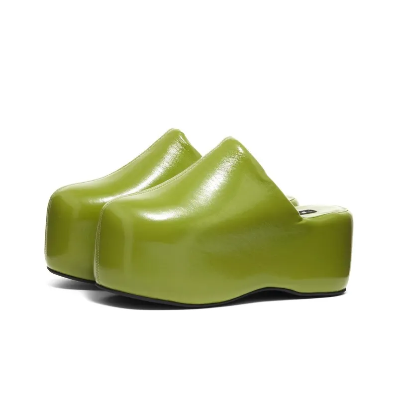 SIMON MILLER Wrap-toe Slippers Women's Kiwi Green-1