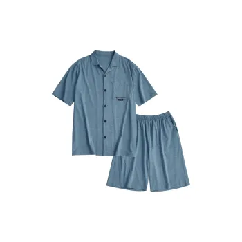 Peninsula City Pajama Set Men's Textured Blue