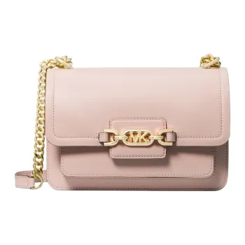 MICHAEL KORS Heather Split Cow Leather Crossbody Bag, Shoulder Bag Large Size Women's Nude Pink